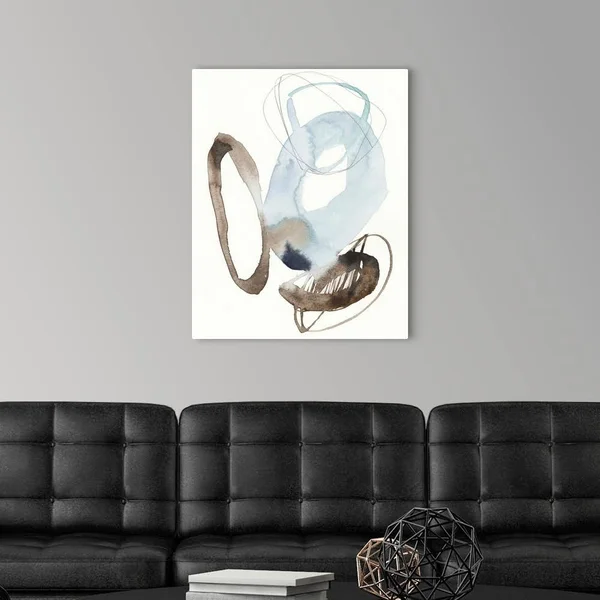 Blue & Umber Rounds I - Canvas Wall Art, 24x30, Great Big Canvas