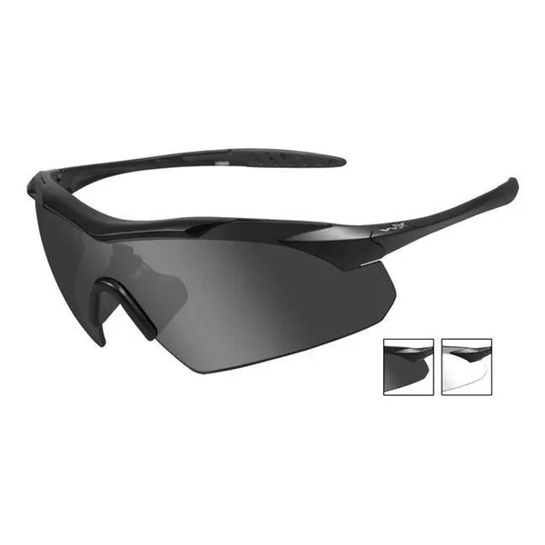 Wiley x Vapor Sunglasses - Smoke Grey-Clear Lens - Matte Black Frame w-Rx Insert