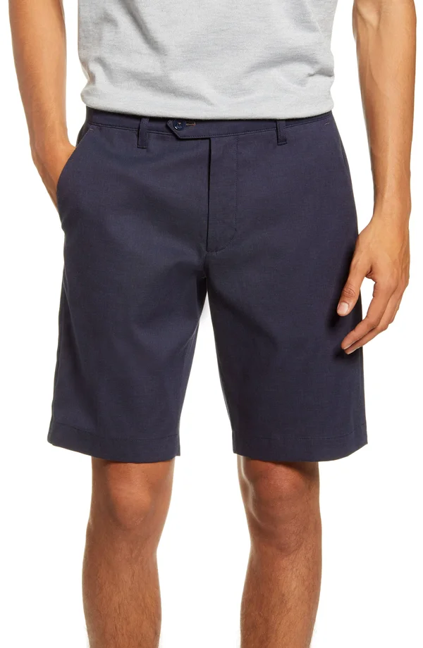 Men's Ted Baker London Cortrom Slim Fit Shorts, Size 40 - Blue