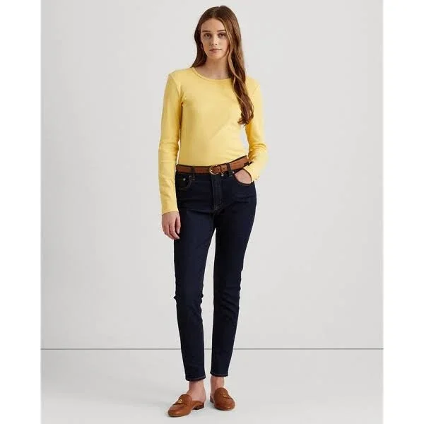 Lauren Ralph Lauren Long-Sleeve Stretch T-Shirt - Beach Yellow
