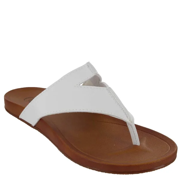 Mia Amore Patriciaa Sandal - Women's, White, Size 6, Sandals, Flat