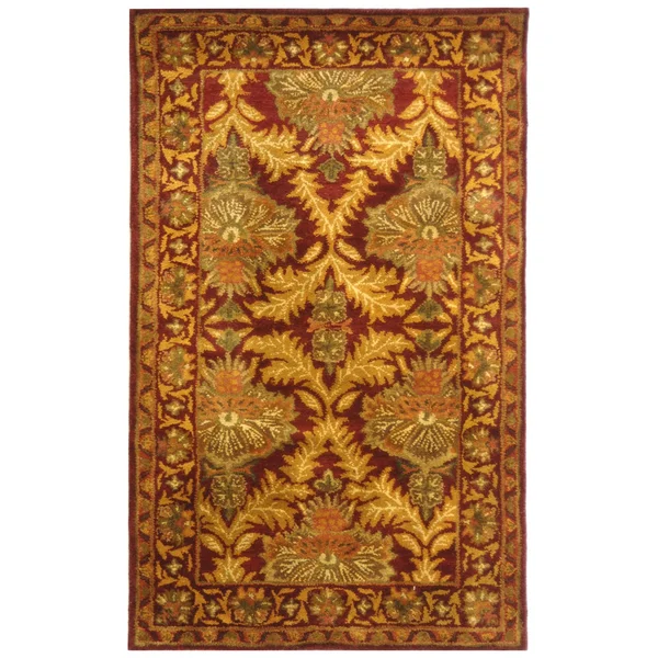 Safavieh Antiquities AT54A 3&0x22 x 5&0x22 Wine, Gold Area Rug