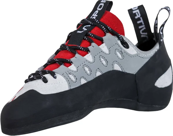 La Sportiva Tarantulace Climbing Shoe - Women's Grey/Hibiscus, 38
