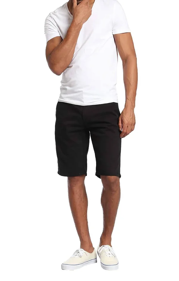 Mavi Men's Jacob Shorts in Black Sateen Twill