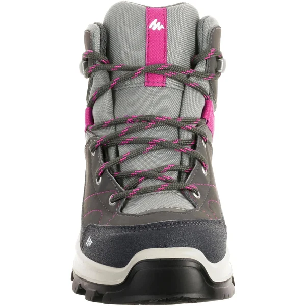Quechua Kid's Mh500, High-Top Waterproof Hiking Shoes in Iced Coffee, Size 13C