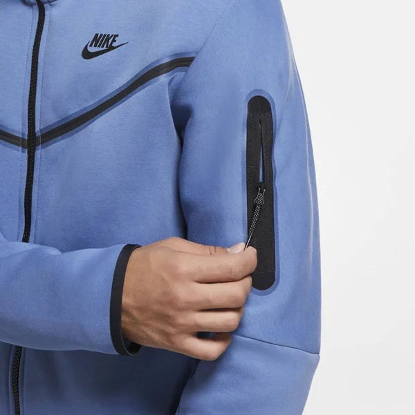 Nike Men's Sportswear Tech Fleece Hoodie Stone Blue/Black 2XL