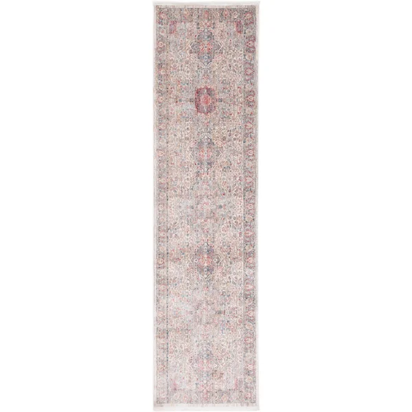 Safavieh Kenitra Foka Vintage Oriental Polyester Rug - 2&2x22 x 10& Runner - Ivory/Pink