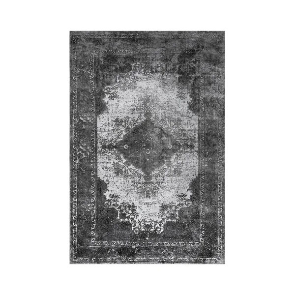 nuLOOM Faded Vintage Medallion Area Rug - 6& 7x22 x 9& - Dark Gray