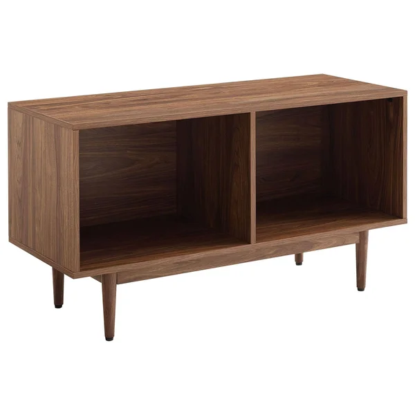Crosley Liam Medium Record Storage Console Cabinet - Walnut