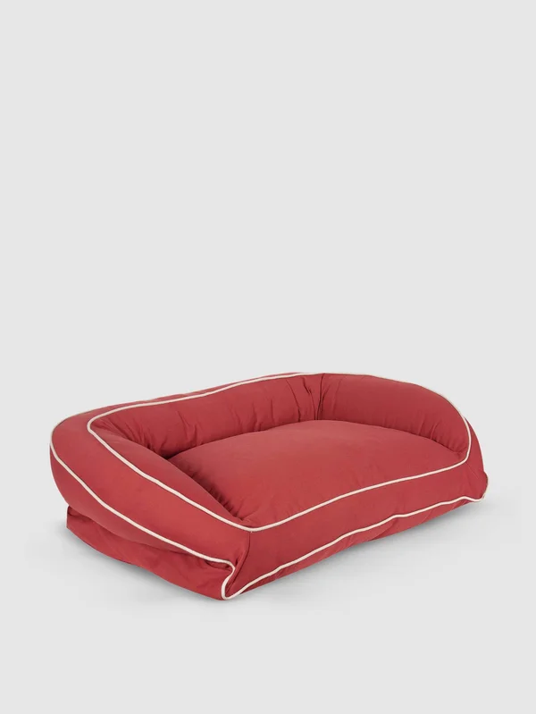 Carolina Pet Company Large/X-Large Barn Red Classic Canvas Bolster Bed