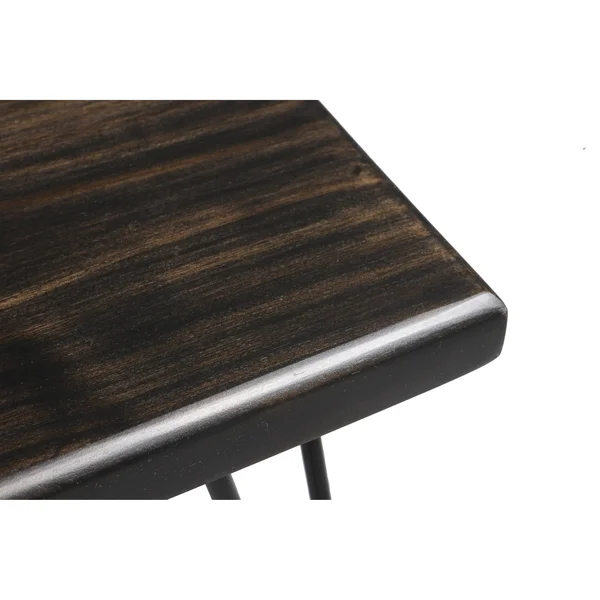 Carson Carrington Julo Wood Bench - Dark Brown - 34 x 17.5 x 16