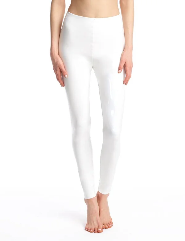 Commando Women's Faux Patent Leather Leggings, Cinnamon, Large