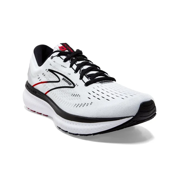 Brooks Men's Glycerin 19 - White - Black - Red - 7.5 - D
