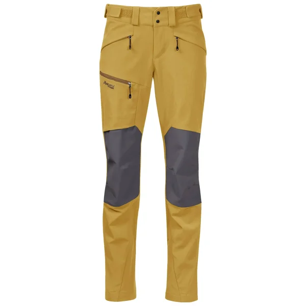 Bergans Rabot 365 Hybrid Pant Yellow - Womens Merino Full-Length Trousers, Size S - Color Mustard Yellow - Solid Dark Grey
