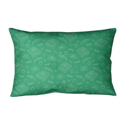 Kitterman Linen Lumbar Pillow Ebern Designs Fill Material: Polyester/Polyfill - Color: Jade Green