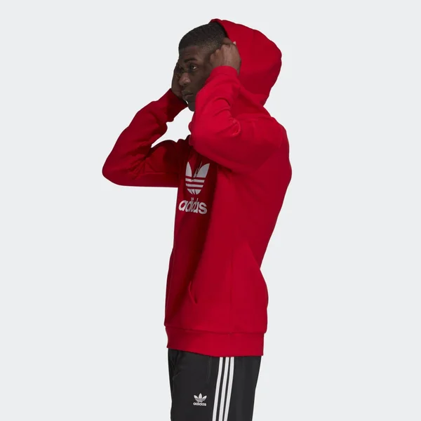 Adidas Men's Originals Trefoil Hoodie GD9924 - Medium - Red