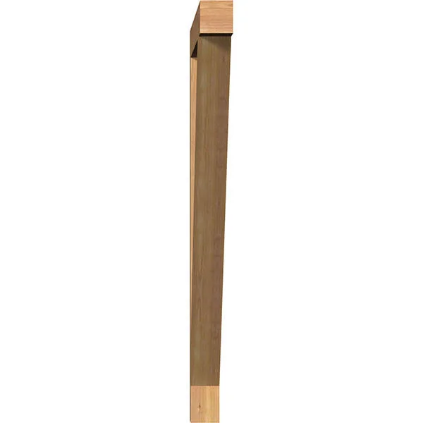 Ekena Millwork 3 1/2x22W x 42x22D x 48x22H Traditional Block Smooth BRACKET, Western Red Cedar