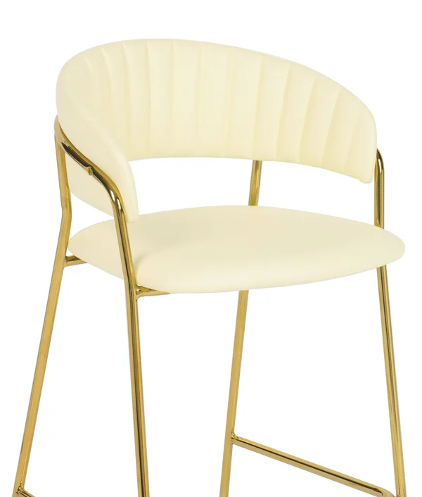 TOV Furniture Padma Cream Vegan Leather Counter Stool (Set of 2)