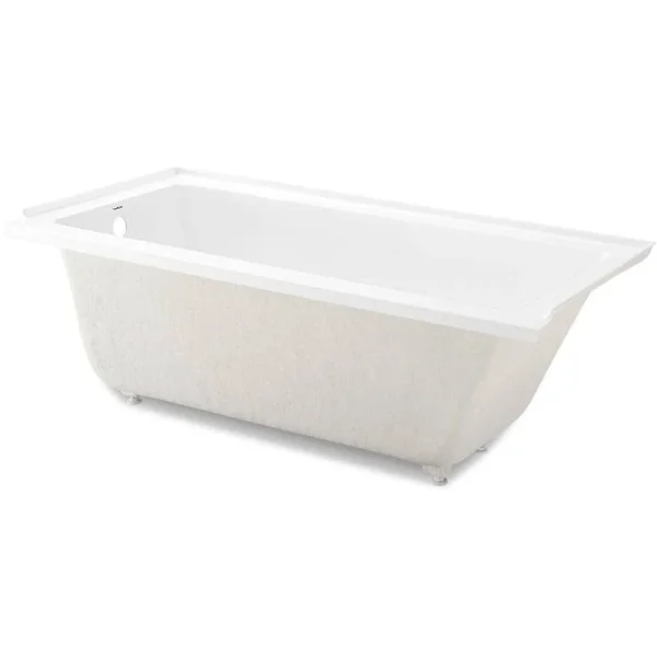 Swiss Madison Voltaire 32-in W x 60-in L Glossy White Acrylic Rectangular Left Drain Drop-In Soaking Bathtub - SM-DB563