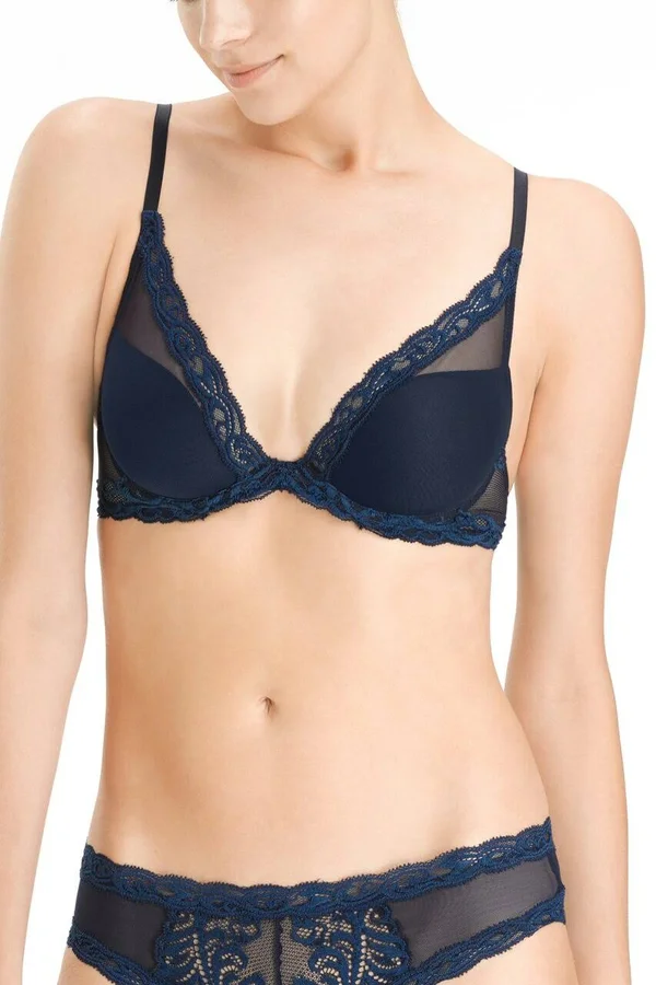 Natori Feathers Maternity Plunge Contour Bra, Womens, 32DDD, Black