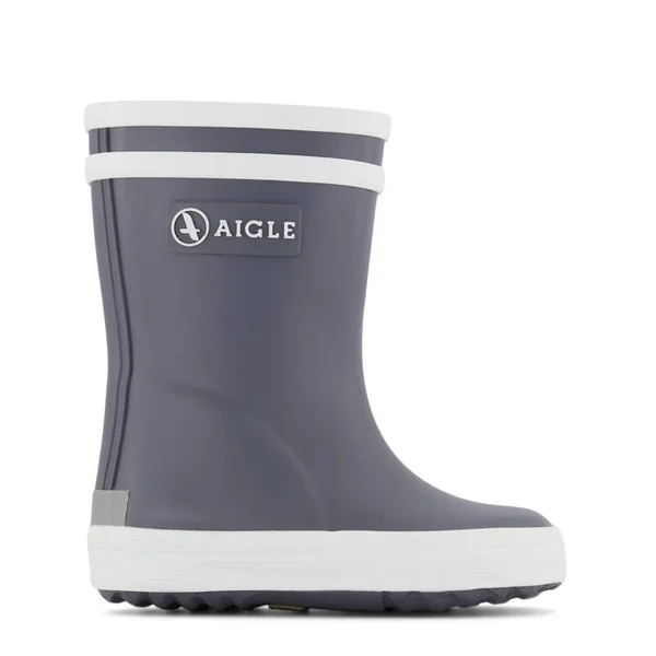 Aigle Kids - Baby Flac Rain Boots Charcoal - 23 EU - Grey