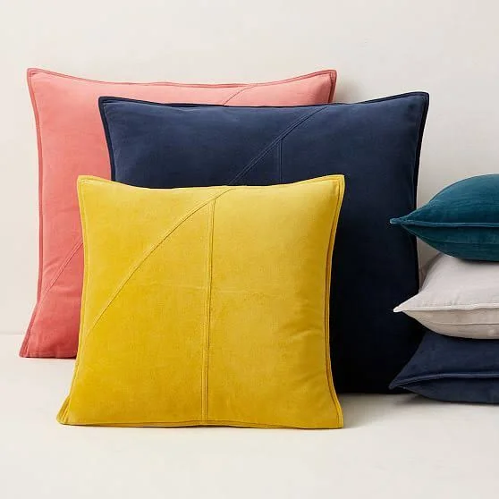 Washed Cotton Velvet Pillow COVER - 24x22x24