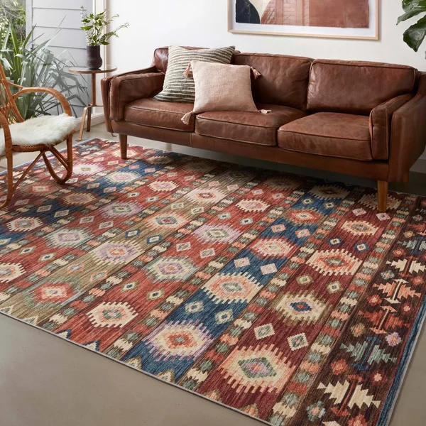 Alexander Home Escalante Southwestern Fiesta Area Rug - 2&6x22 x 7&6x22 - Fiesta/ Multi