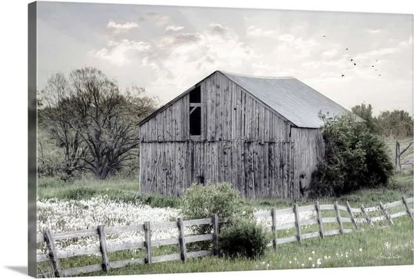 Barnsville Barn - Canvas Wall Art, 48x32, Great Big Canvas