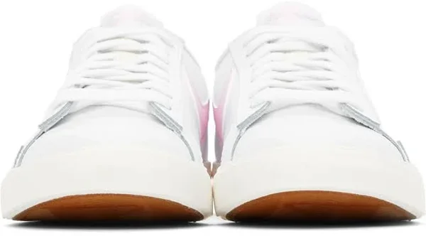 Nike White & Pink Leather Blazer Low Sneakers