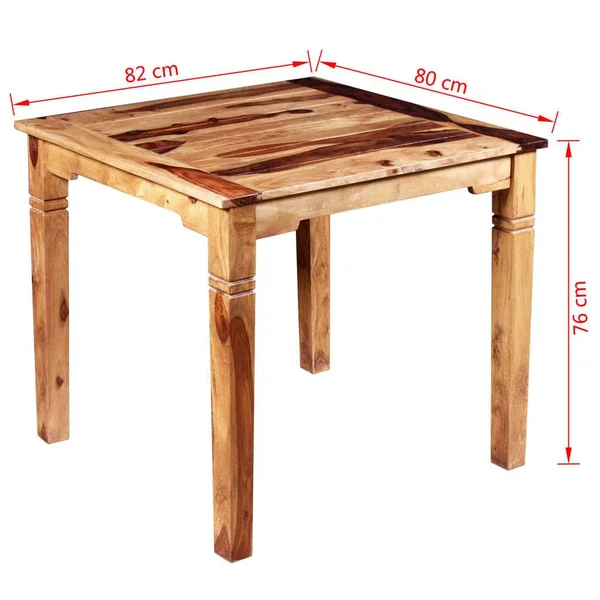 vidaXL Dining Table Solid Sheesham Wood 47.2x22x23.6x22x30x22