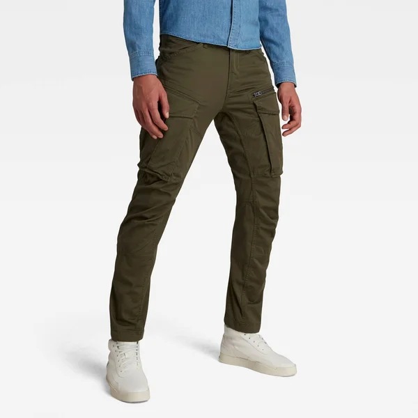 G-Star Raw Men Rovic Zip 3D Straight Tapered Pant Green Size 25-30