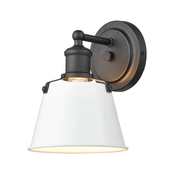 Elk Holgate 1-Light Bath Vanity Light - Charcoal, Enamel White - 47460/1