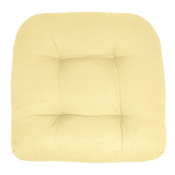 Patio Seat Cushion Set, 19x22 by 19x22 Yellow, 12 Pack, Solid