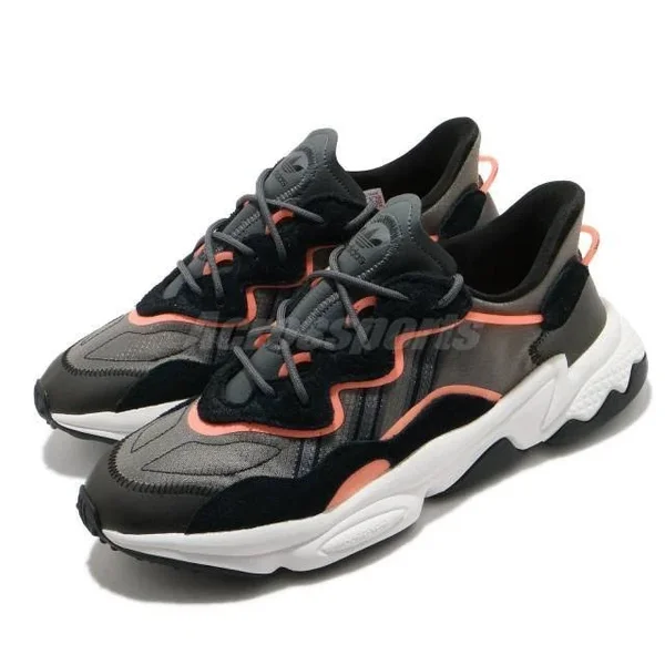 Adidas Originals Ozweego Black Signal Coral Grey ... - Size 4.5 Men