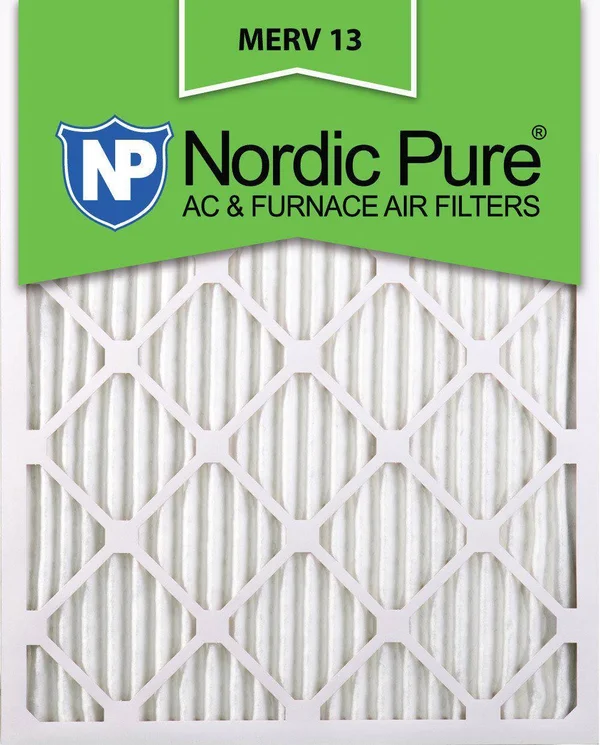 Nordic Pure 16x25x1 MERV 10 Pleated AC Furnace Air Filters 12 Pack