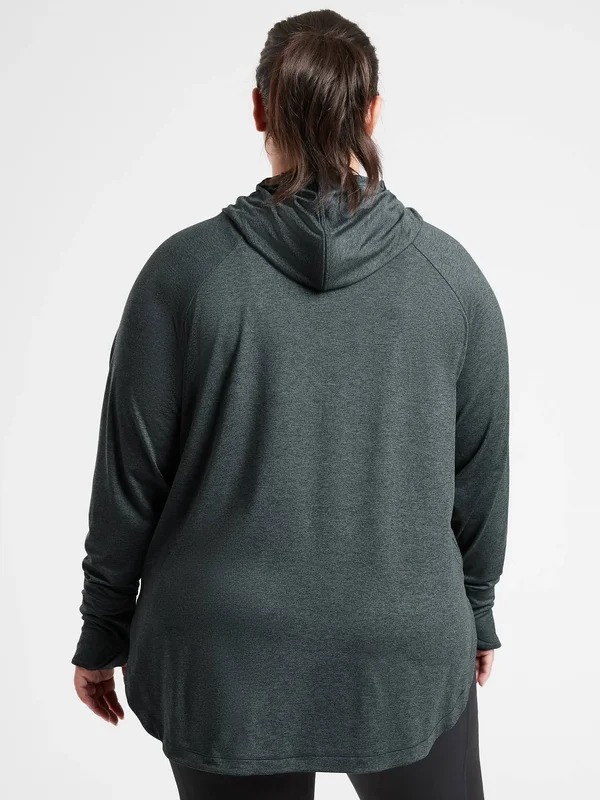 Athleta Women's Uptempo Hoodie Sweatshirt Bali Green/ Oceanic Teal Plus Size 1x