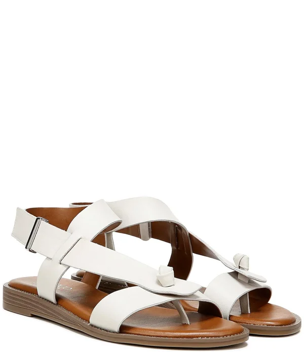 Franco Sarto Women's Glenni Leather Sandals - Dark Brown - Size 7.5