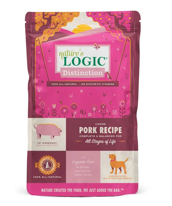 Nature&s Logic Distinction Dry Dog Food 24lbs - Pork