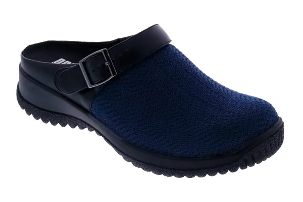 Drew Women's Savannah Clog, Navy Wavy Stretch