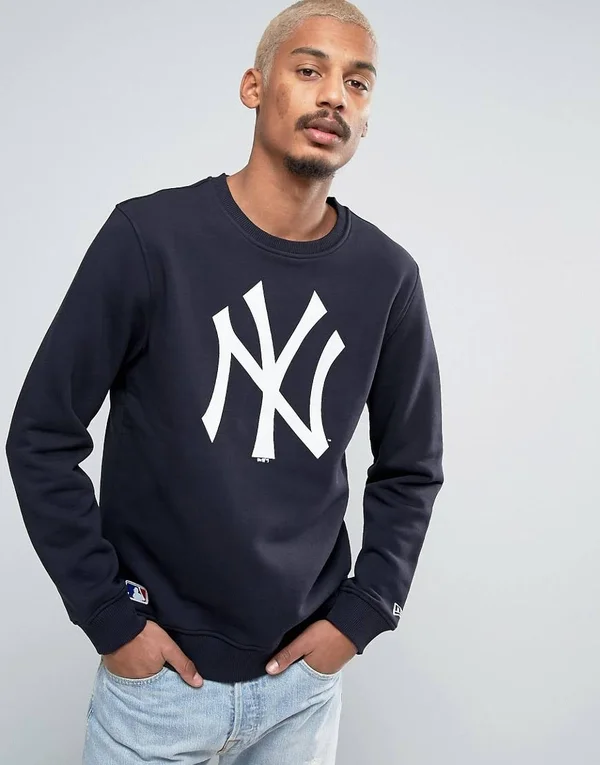New Era New York Yankees MLB Blue Crew Neck Sweatshirt
