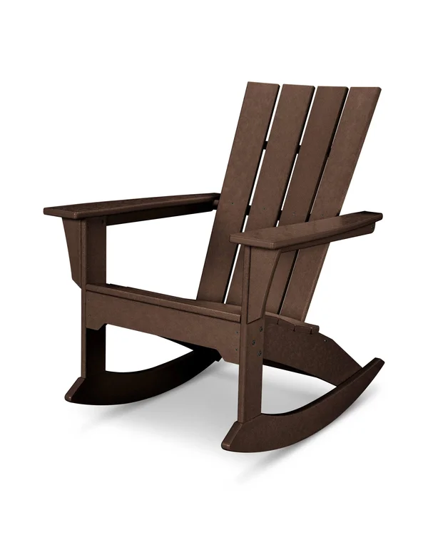POLYWOOD Quattro Adirondack Rocker: Mahogany - 20.50" x 16.75" x 17.75"