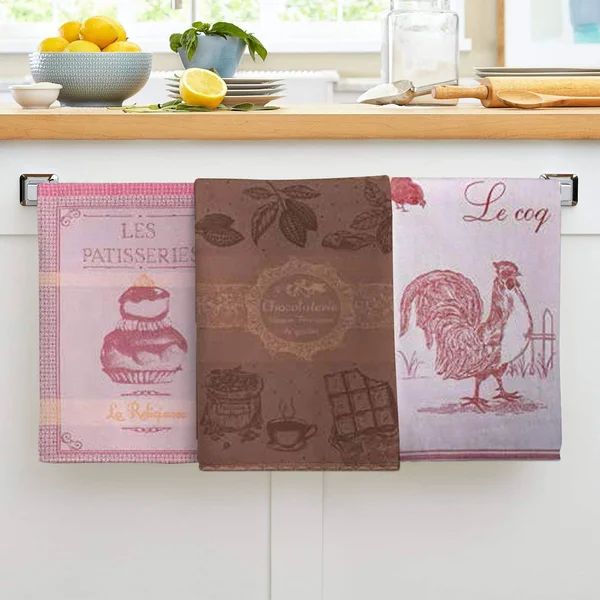 Gifts Plaza (D) Vintage French Style Kitchen Towels - Cotton Tea Towels 3-Pc (Kit #9)