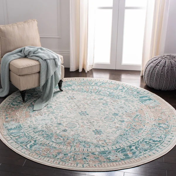 Safavieh Passion PAS405B 2&2x22 x 6&0x22 Runner Turquoise, Ivory Area Rug