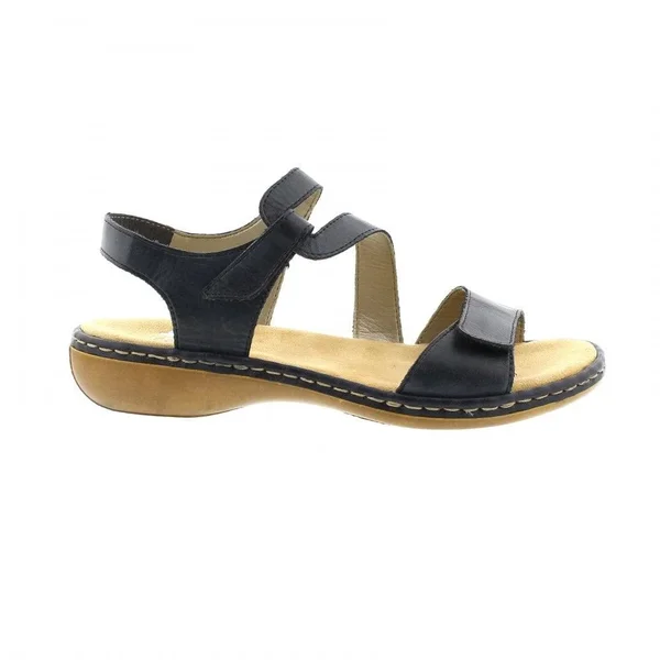 Rieker 659C7-15 Navy Leather Womens Sandals 42 EU