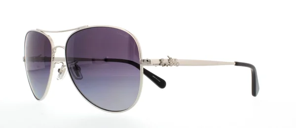 Coach Women's Polarized HC7074-90018J-59 Aviator Sunglasses - Silver/Purple