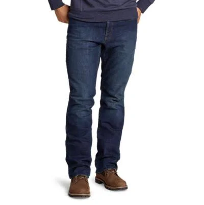 Eddie Bauer Men's Fleece-Lined Flex Jeans - Straight - Gray - 38/34