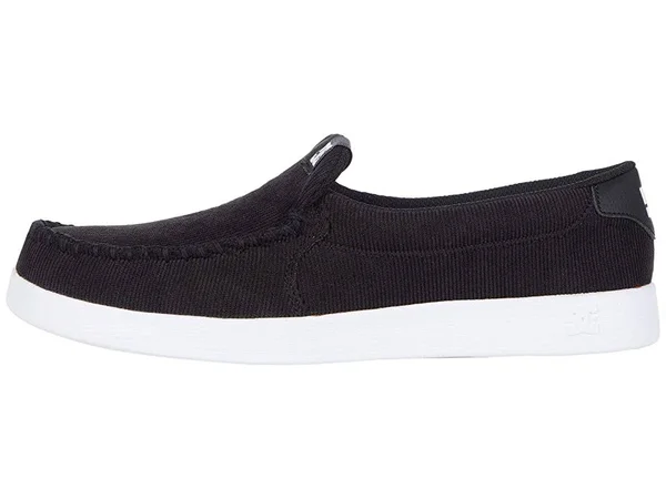 DC Mens Villain 2 Slip on Loafers, Black/Black/White, 8