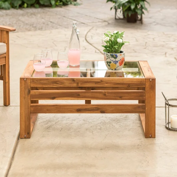 Middlebrook Designs Hudson Acacia Outdoor Coffee Table - 36 x 20 x 16h