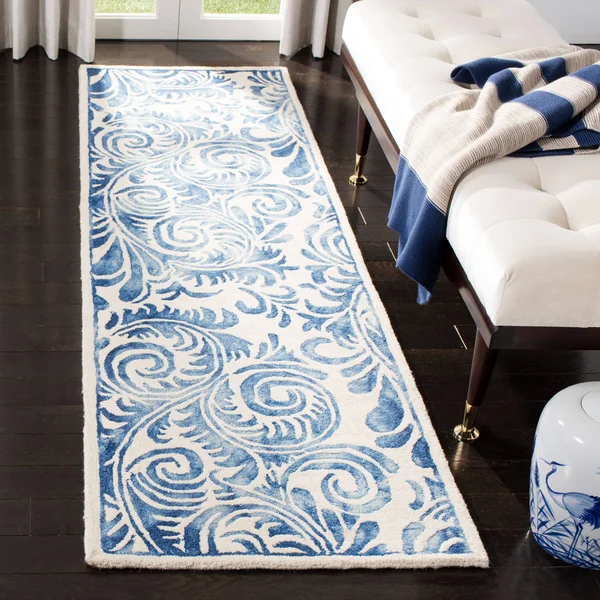 Safavieh Dip Dye DDY212M 4&0x22 x 6&0x22 Blue, Ivory Area Rug