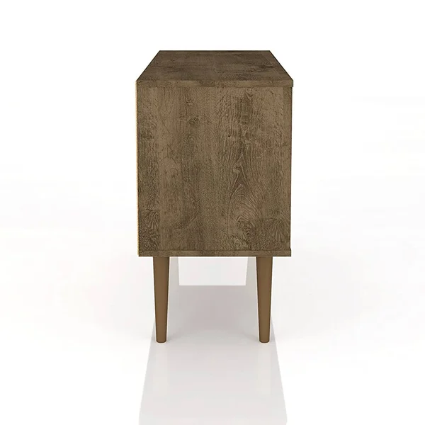 Manhattan Comfort Liberty 42.52x22 TV Stand Rustic Brown and White